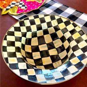 Mackenzie Childs courtly check serving bowl.